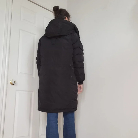 Kanuk black long winter coat with hood - Picture 4 of 9